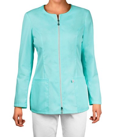 Longsleeved scrubs jacket ZC1D-JT, light turquoise