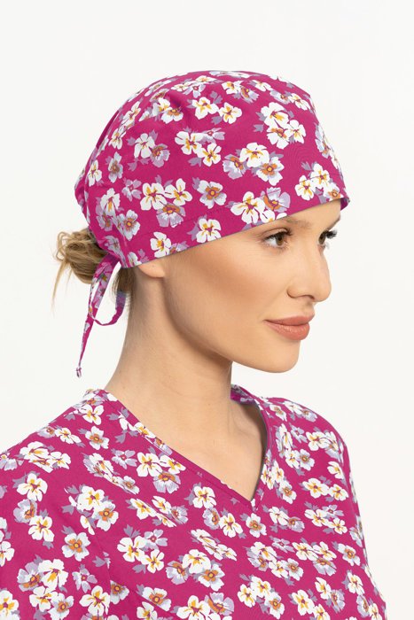 Surgical cap STRETCH, flowers , CN2