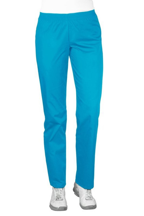 Women's medical pants with an elastic waistband, turquoise, SC4-T