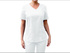 V-neck scrubs top, white, BC3-B