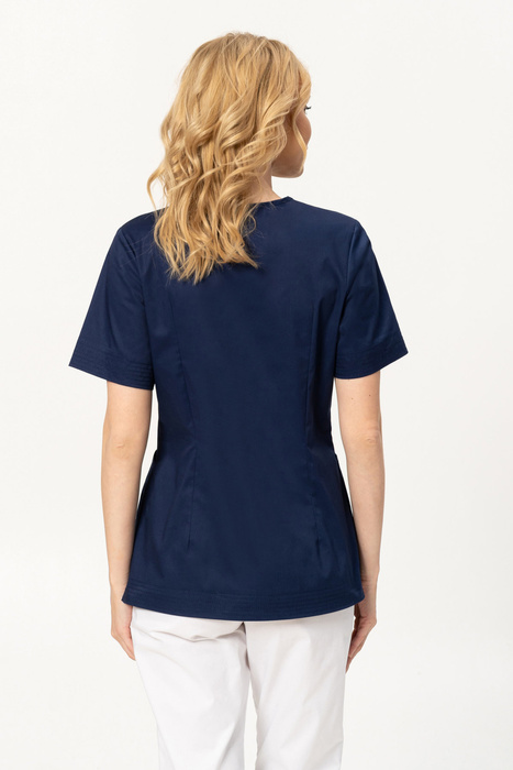Scrubs top STRETCH, white, BE6-B