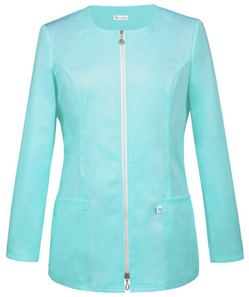 Longsleeved scrubs jacket ZC1D-JT, light turquoise