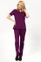 Scrubs / komplet medyczny - bluza + spodnie w gumę Colormed  Stretch XE7-SL, śliwka, bawełna +