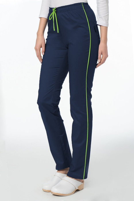 Scrubs set Soft Stretch, navy blue + lime XE4-G2