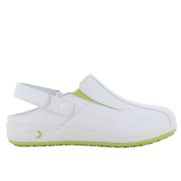 CARINNE ESD medical boots, OXYGRIP, white + lime