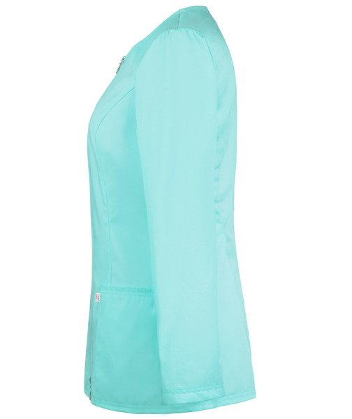 Longsleeved scrubs jacket ZC1D-JT, light turquoise