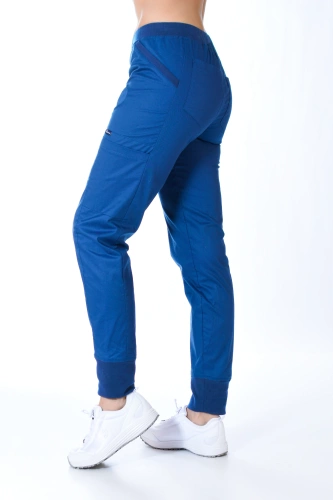 Spodnie medyczne joggery, Colormed Soft Stretch Premium, niebieskie, SE8-N