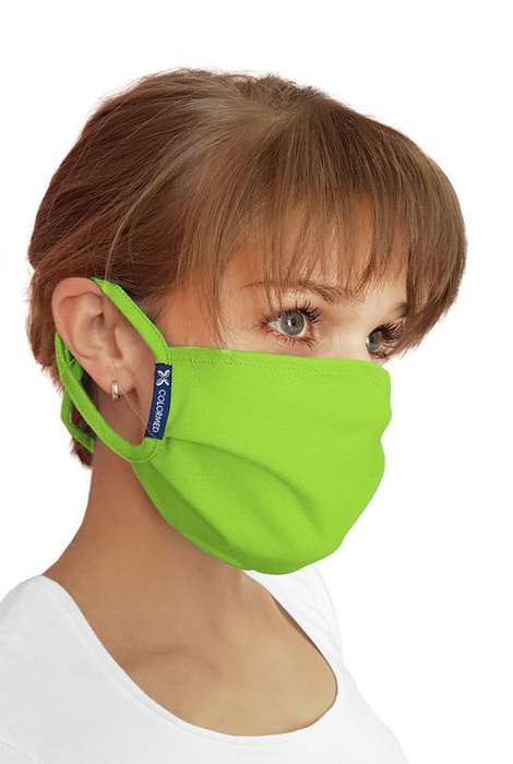 Streetwear protective mask, lime green