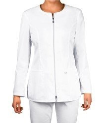 Longsleeved scrubs jacket ZC1D-B, white