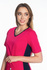 Scrubs top with ELASTIC SIDE PANELS BE1-F, fuchsia