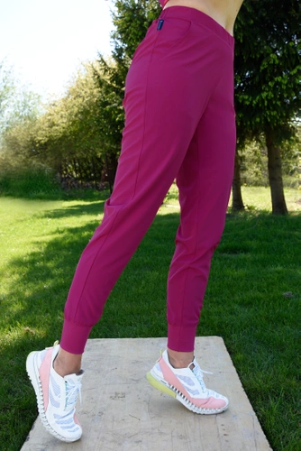 Women's medical joggers - ENERGY FLEX - plum- SF1-F