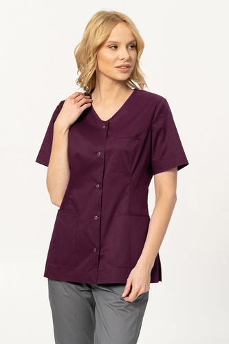 Żakiet medyczny / kosmetyczny Stretch Colormed, kolor burgundowy, ZE6-Bu
