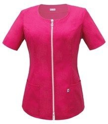 Scrubs jacket with a zipper ZC1-F, fuchsia