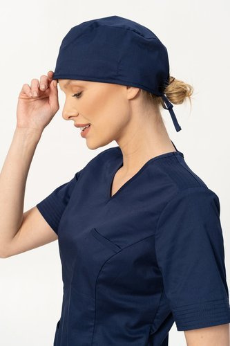 Surgical cap STRETCH, navy blue, CE1-G