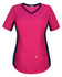 Scrubs top with ELASTIC SIDE PANELS BE1-F, fuchsia