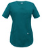 V-neck scrubs top, teal blue, BC3-M