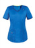 Scrubs top with an ELASTIC BACK BE3-N, blue