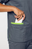 Men's medical shirt SOFT STRETCH PREMIUM, grey + lime, MBE4-S