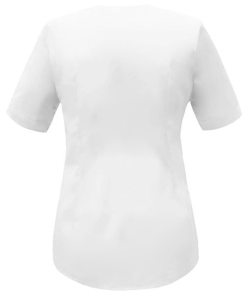 V-neck scrubs top, white, BC3-B