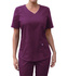 V-neck scrubs top, plum, BC3-SL