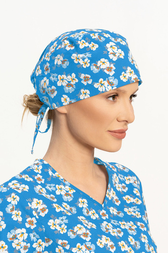 Surgical cap STRETCH, flowers , CN2