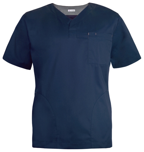 Men's scrubs top MB2-G, navy blue