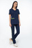 Scrubs set Soft Stretch, navy blue + lime XE4-G2