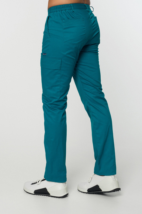 Men's medical trousers, sea blue, MSE6-M