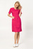 Sukienka medyczna Colormed Stretch, kolor fuksja, SKE6-F, bawełna +