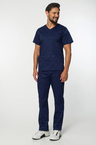 Komplet medyczny męski: bluza + bojówki Colormed Stretch MXE6', bawełna +