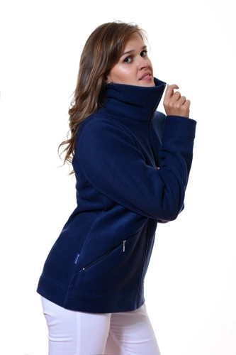 Ladies' fleece sweatshirt - navy blue, P1-B