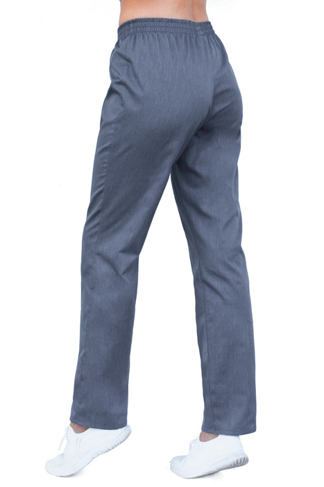 Scrubs pants with an elastic waist SC4-Sm, grey melange