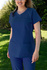 Women's medical blouse - ENERGY FLEX - navy blue - BF1-G