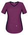 Scrubs top with ELASTIC SIDE PANELS BE1-SL, plum