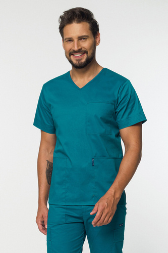 Bluza medyczna męska Stretch Colormed, kolor morski, MBE6-M