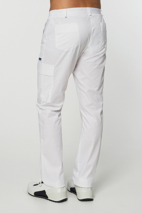 Men's medical trousers, white, MSE6-B