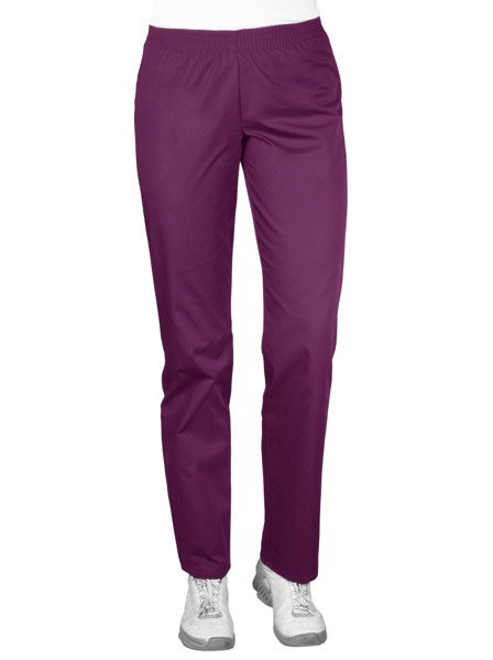 Scrubs pants with an elastic waist SC4-SL, plum