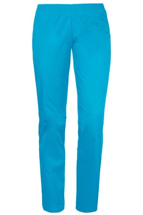 Women's medical pants with an elastic waistband, turquoise, SC4-T