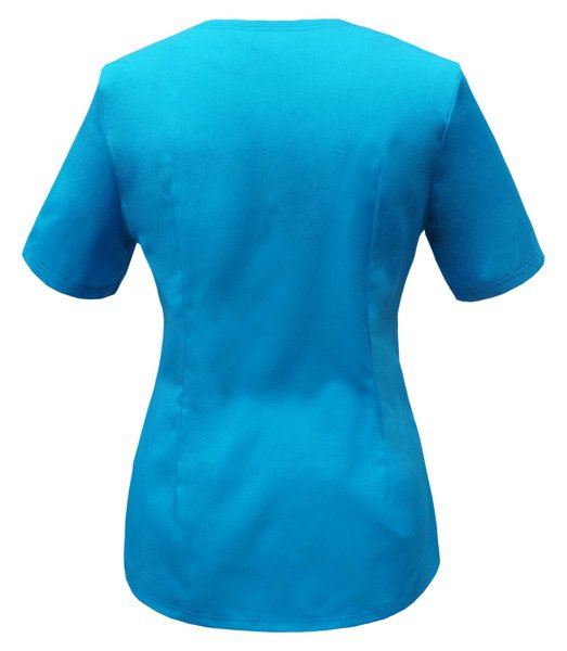 Żakiet medyczny / kosmetyczny damski zapinany na zamek, turkusowy, ZC1-T