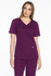 V-neck scrubs top, plum, BC3-SL