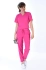 Women's medical blouse - PRO FLEX - pink - BF2-R