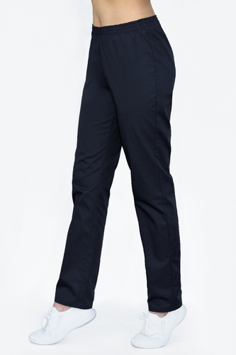 Spodnie medyczne damskie z elastycznym pasem Colormed ,  czarne , SC4(b)-C