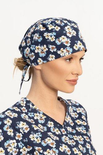 Surgical cap STRETCH, flowers , CN2