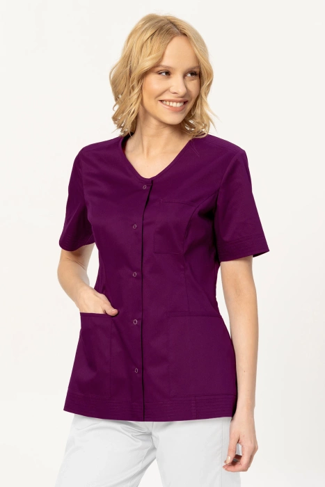 Żakiet medyczny / kosmetyczny Colormed Stretch, śliwka, ZE6-SL, bawełna +