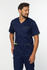 Men's medical shirt SOFT STRETCH PREMIUM, blue + lime, MBE4-N