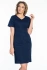 Scrubs dress with ELASTIC SIDE PANELS, navy blue, SKE1-G