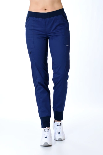 Medical trousers joggers, Colormed Soft Stretch Premium, navy blue, SE8-G