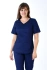 Scrubs top with ELASTIC SIDE PANELS BE1-G, navy blue