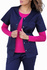 Scrubs top with trimming, pink, BD1-R