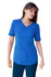 Scrubs top with an ELASTIC BACK BE3-N, blue